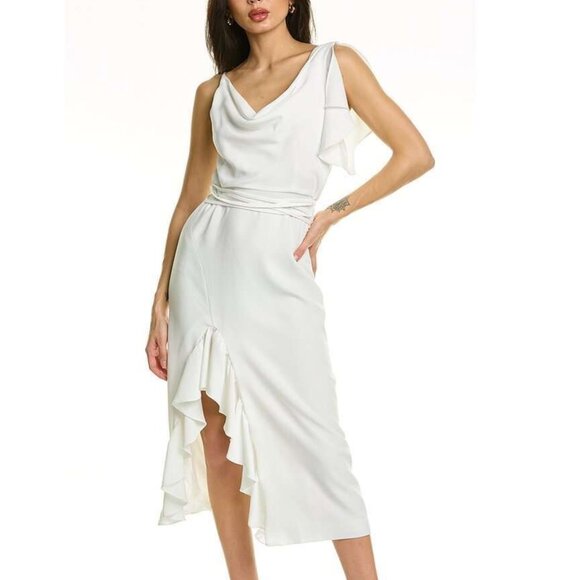 New Cinq à Sept Womens Lavonne Ivory Midi Dress P5632 - Picture 1 of 11